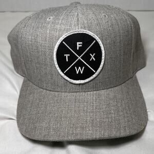 Fort Worth Hat Cap Adjustable SnapBack Gray FWTX Logo Wool Blend Casual Travel